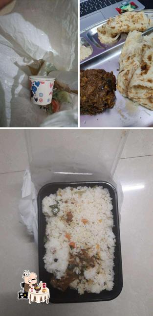 Food at Angamaly Dhaba and Chapathi