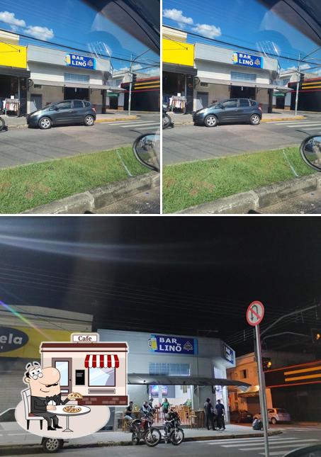 O exterior do Bar Do Lino