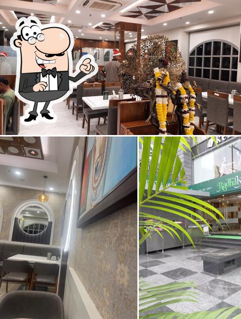 The interior of Radha Krishna Restaurant