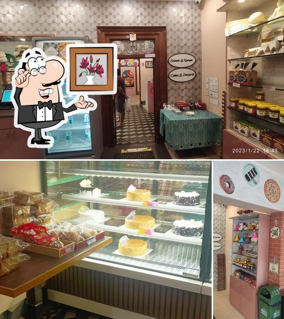 The interior of Archana Sweets Bakery & Cafe