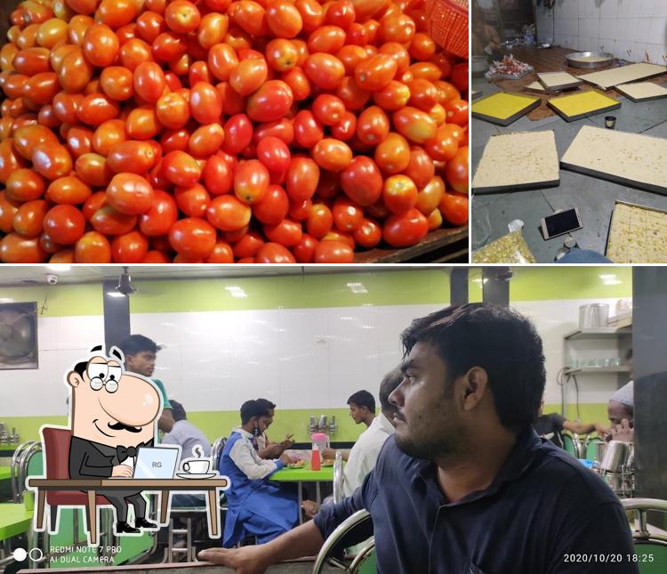 Among various things one can find interior and food at Hotel Makka and Madina