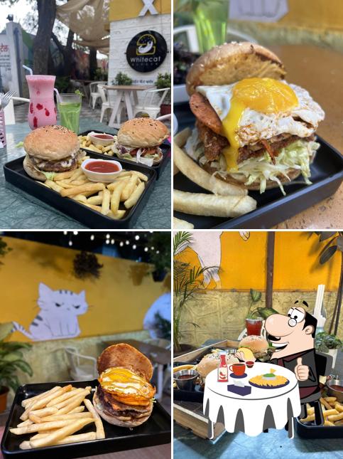 Order a burger at White Cat Burger