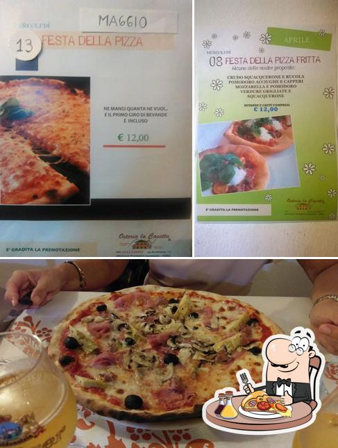 A Ristorante Osteria La Casetta, puoi goderti una bella pizza
