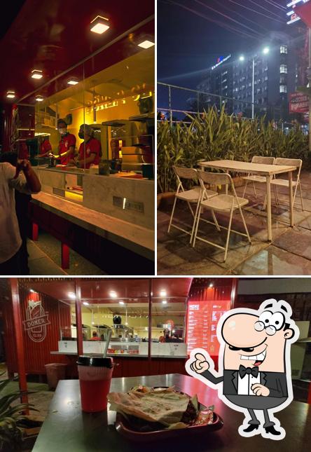 The interior of Döner club Calicut