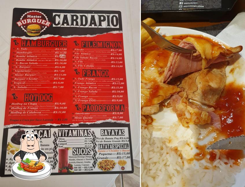 Platos en Master Burger