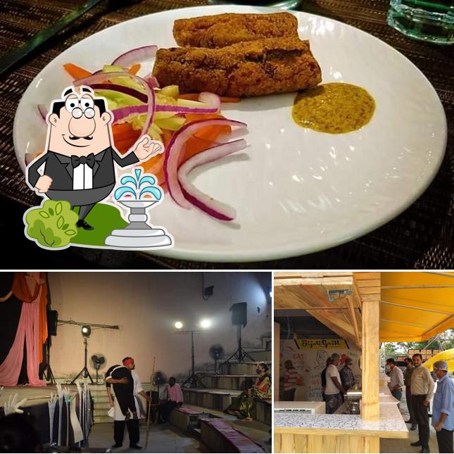 Among various things one can find exterior and food at Bijoli Grill EZCC Salt Lake