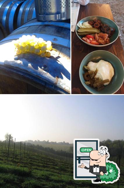 Puoi goderti l'aria fresca da seduto all'esterno di La Roverella