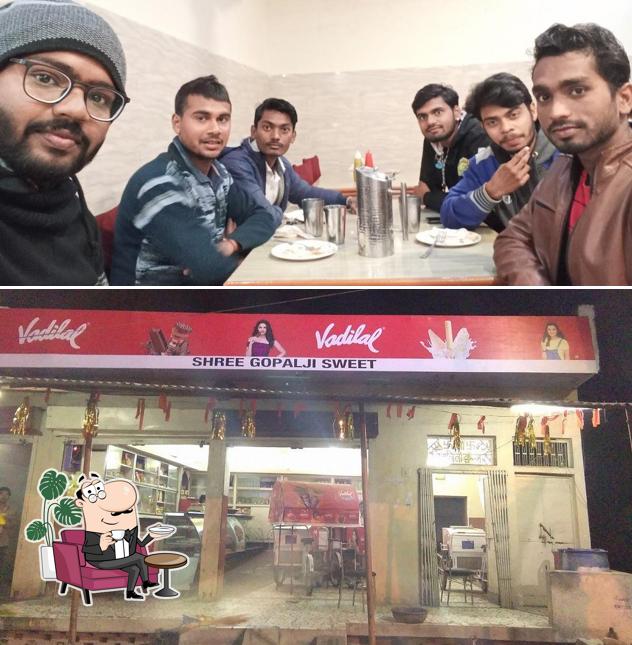 The interior of Shri Gopal Ji Sweets & Restaurant Bakery Shop