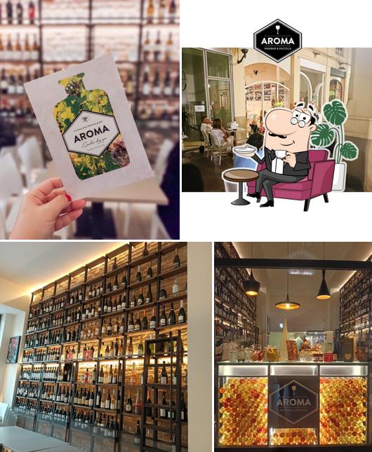 Gli interni di Aroma Winebar & Enoteca