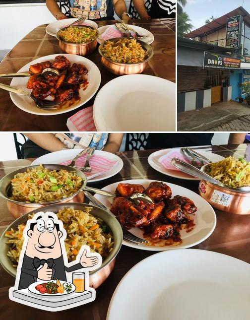 Food at Dew Drops Restaurant