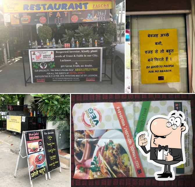 See this pic of Punjabi Dhaba