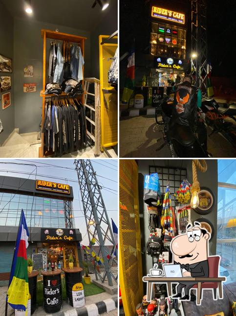 The interior of Riders Cafe Ludhiana