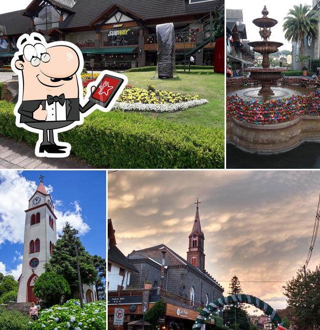 Desfrute da vista da área externa do Restaurante e Lancheria São Pedro