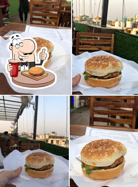 Get a burger at The Eden Cafe Rooftop