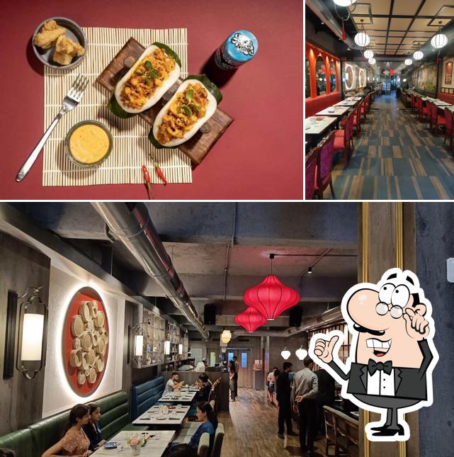 Take a look at the photo showing interior and food at Hana - Pan Asian Cocktail Bar