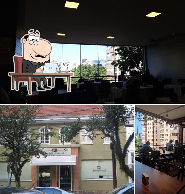 O interior do Delicia Espaço Gastronômico