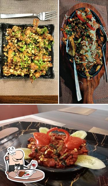 Order meat dishes at The Haveli Restaurant