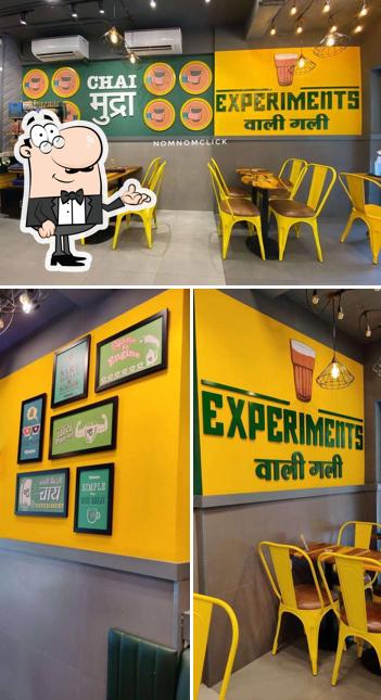 Take a seat at one of the tables at Chaayos Chai+Snacks=Relax