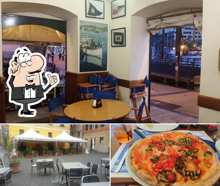 Tra le varie cose da Club Nautico di Savona si possono trovare la interni e pizza