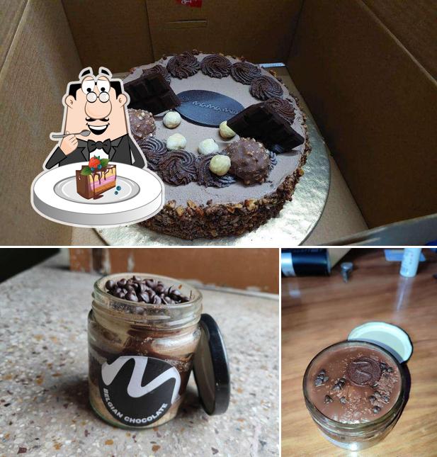 Chocolate cake at Mama Mia!