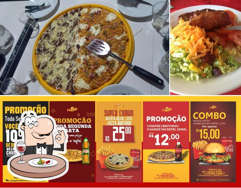 Comida em Restaurante e Pizzaria O Nande