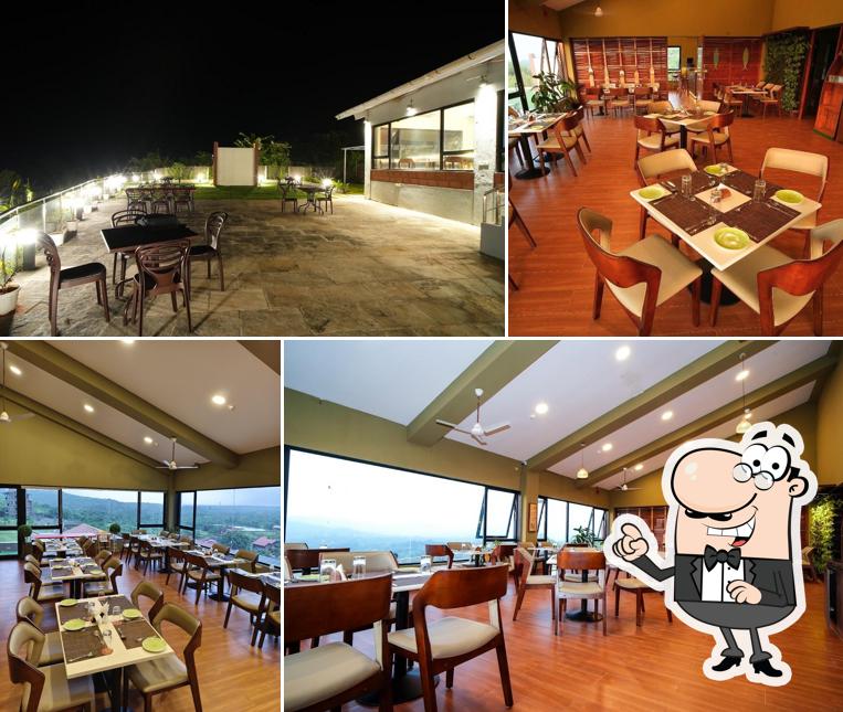 The interior of Blue Coriander Restaurant