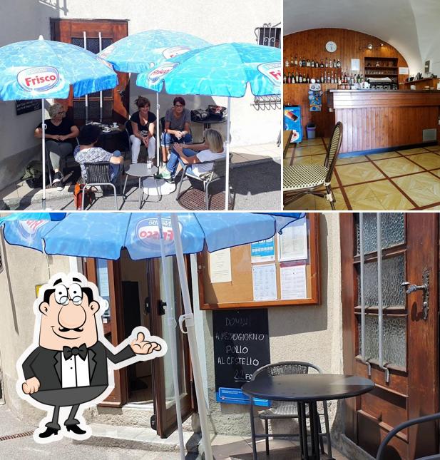 Gli interni di Osteria Arogno