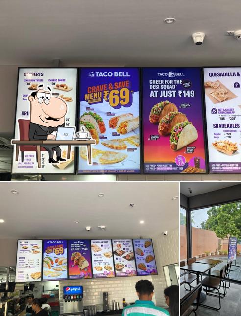 The interior of Taco Bell