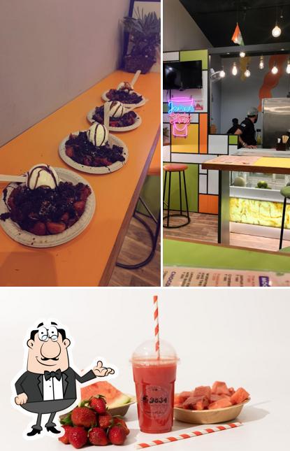 Take a seat at one of the tables at 9834 The Fruit Window, Rajkot (Race Course)