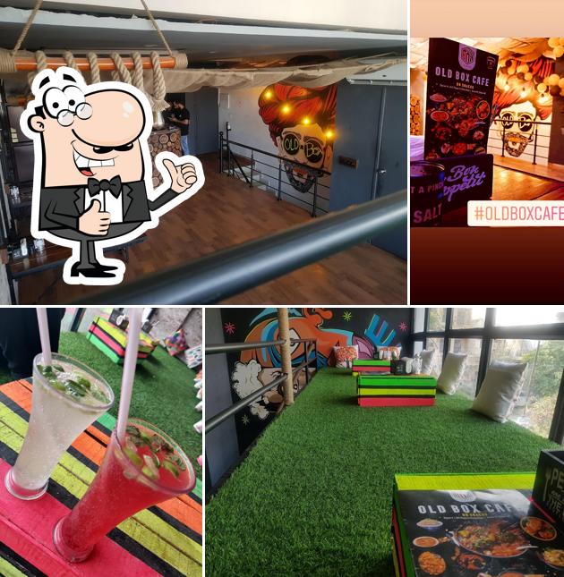 See this picture of Old Box Cafe