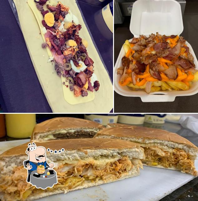 Sanduíche de carne de porco desfiada em Lucas Lanches e Pastéis