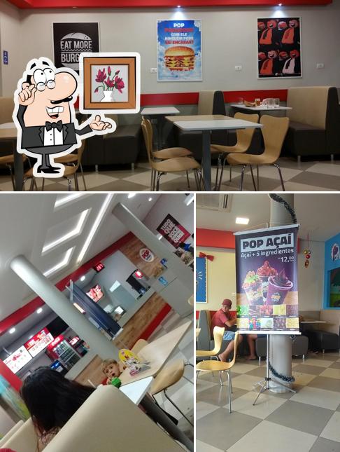 O interior do Pop Burger