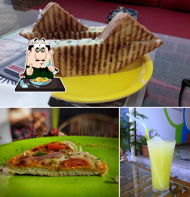 This is the picture showing food and beverage at Hangout Cafe