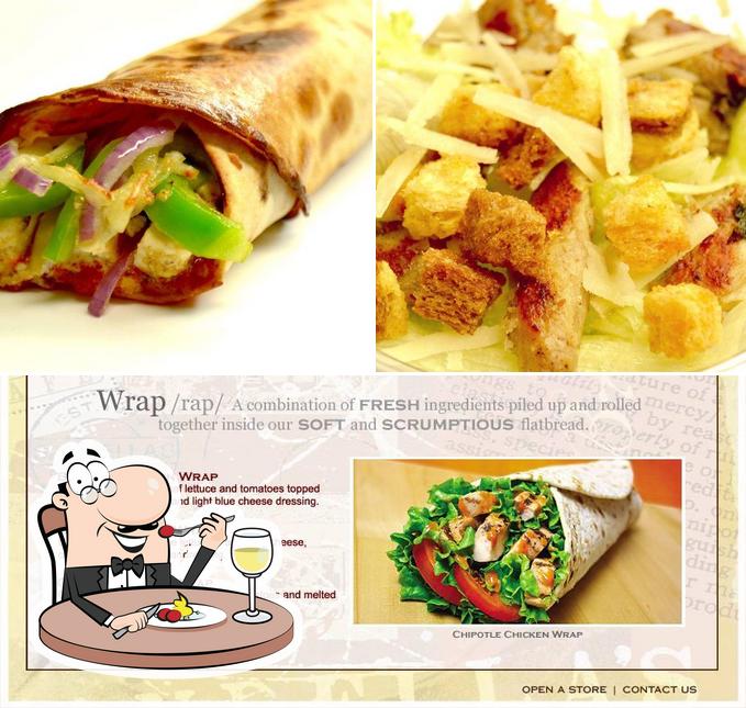 Food at Sandella's Flatbread Cafe