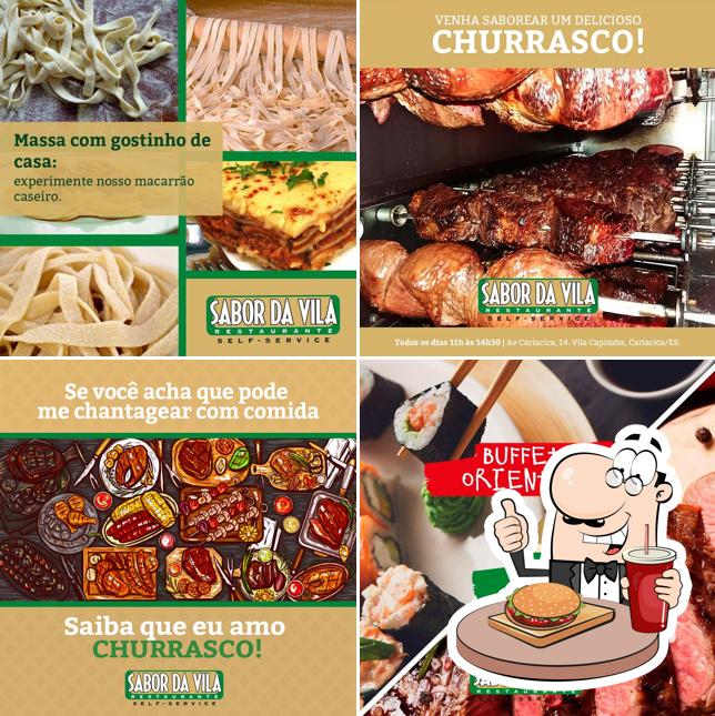 Peça um hambúrguer no Sabor da Vila Restaurante