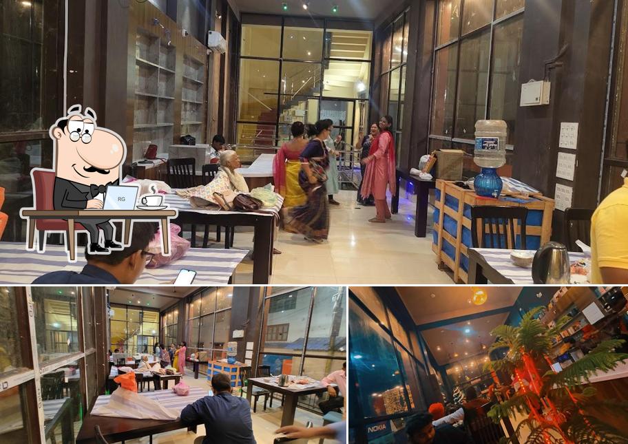 Take a seat at one of the tables at Nirvana- A Roasted Bean Coffee Shop