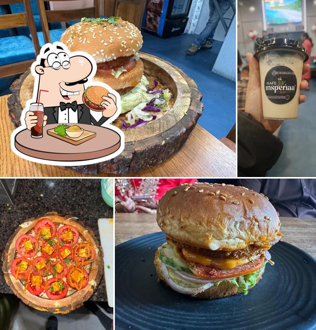 Try out a burger at Kafe Insperiaa