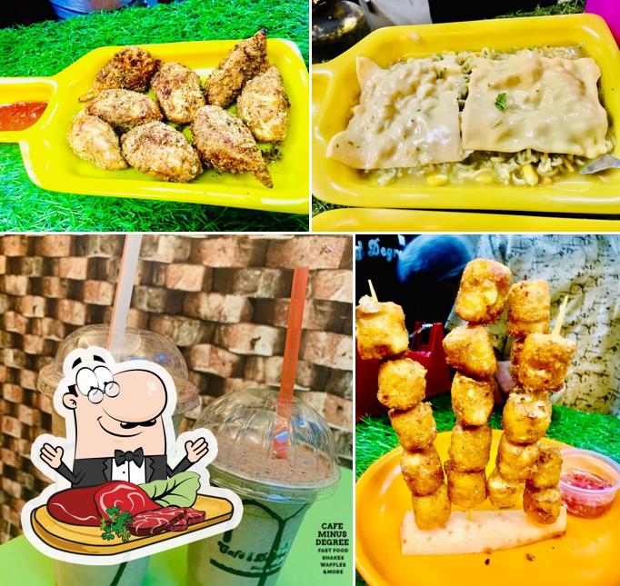 Order meat dishes at Cafe Minus Degree