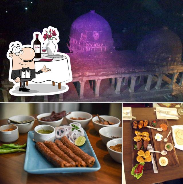 The photo of dining table and exterior at Nosh HKV