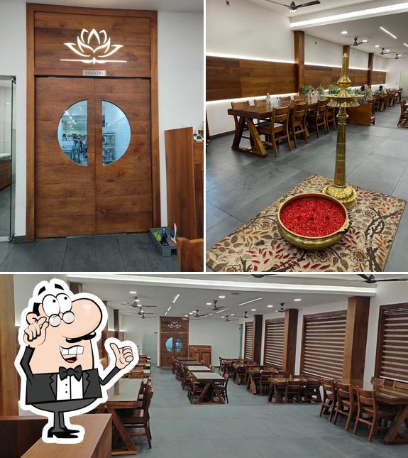 The interior of Prakrithi Multi Cuisine Restaurant