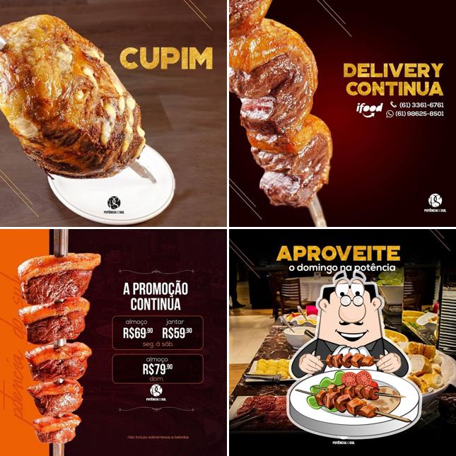 Comida em Churrascaria Potência do Sul