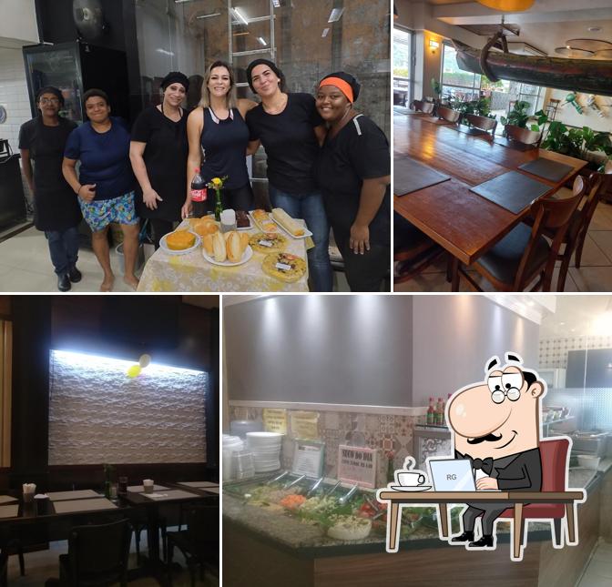 O interior do Restaurante e Pizzaria Porto Divino