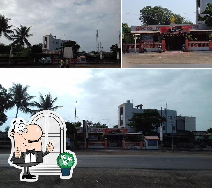 This is the image showing exterior and food at Hotel Mayuri