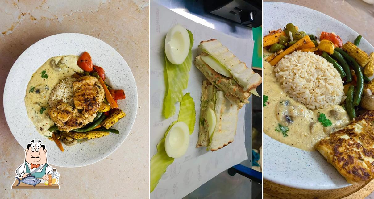 Grilled salmon at Tasty Treasures