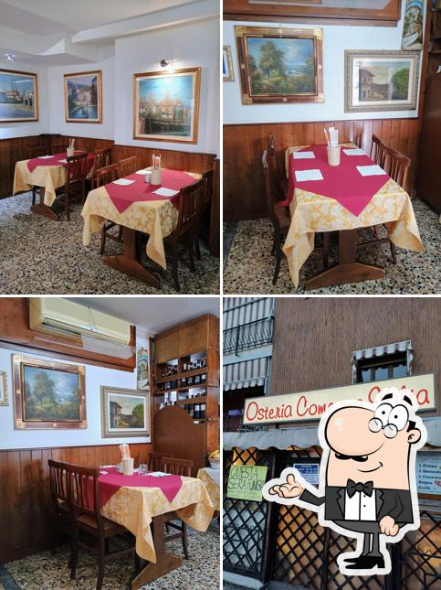 Gli interni di Osteria Come Una Volta