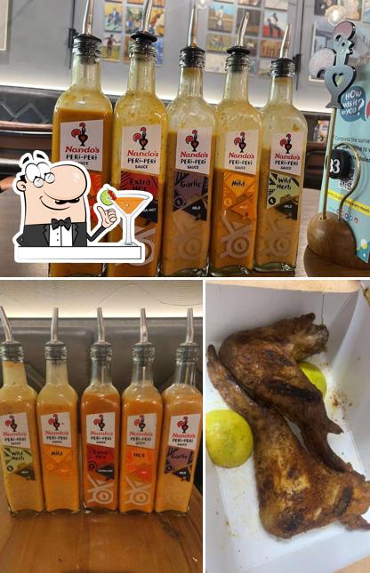 Check out the picture displaying drink and food at Nando’s Flame-Grilled PERi-PERi Chicken, Mohali
