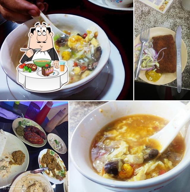 Hot and sour soup at New Shiva Restaurant