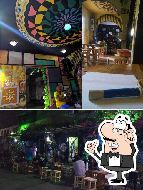 O interior do Art Visual Bar