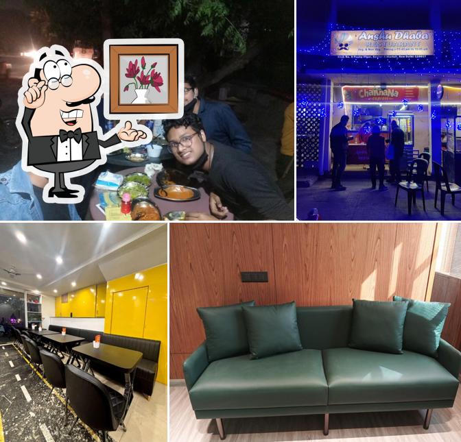 The interior of Anshu Dhaba Restaurant