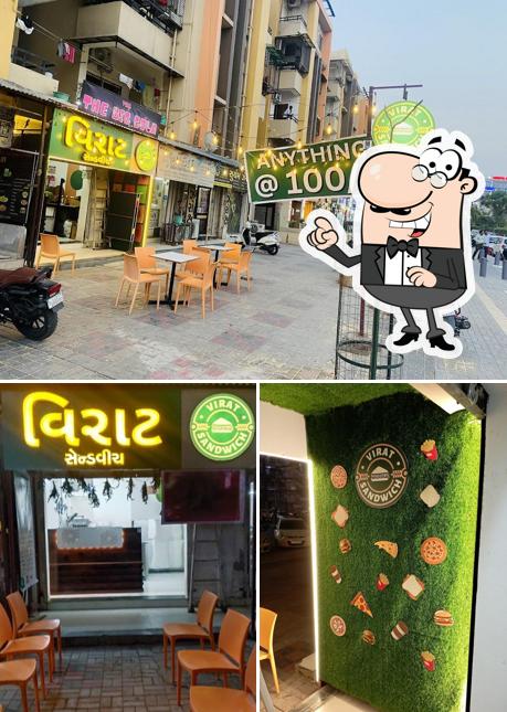 The image of New Virat Sandwich’s interior and exterior